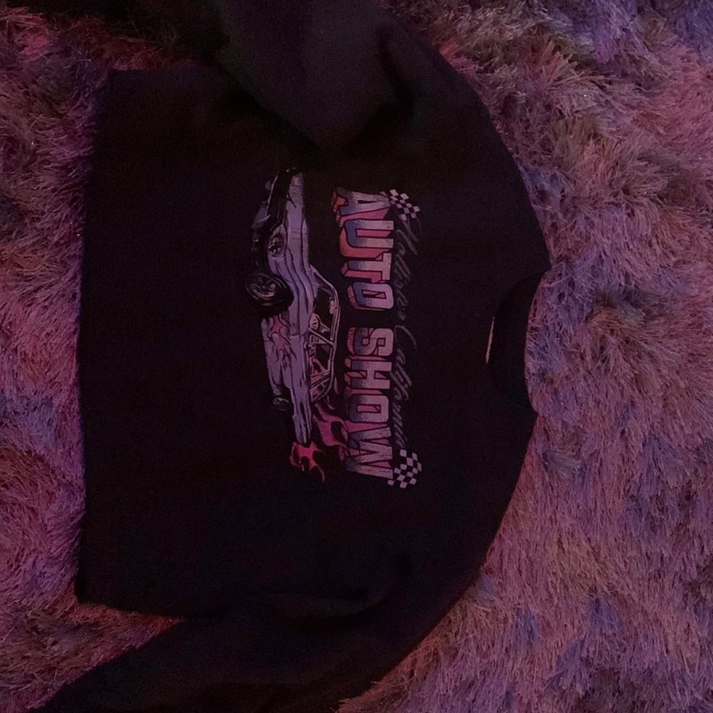 Long sleeve Hollister auto shop crop top